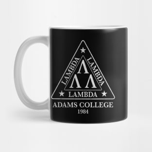 Lambda Lambda Lambda - Adams College 1984 - vintage logo Mug
